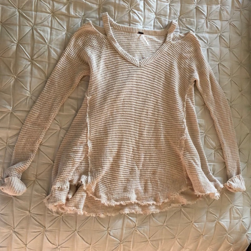 Free People Open Shoulder Sweater